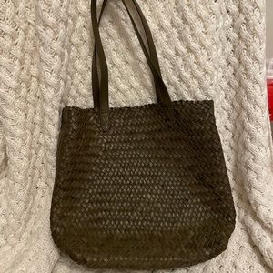 Madewell woven medium transport tote